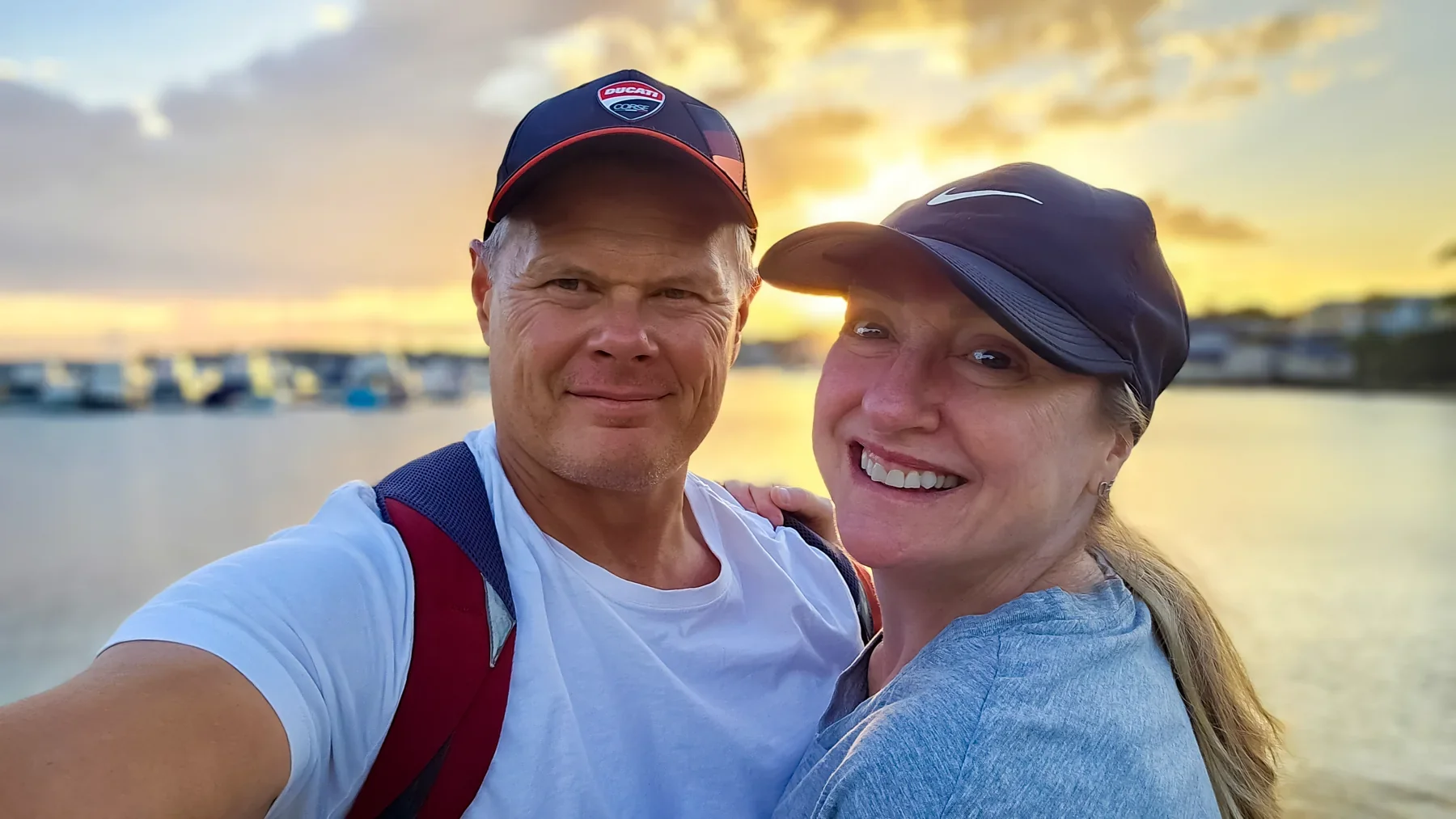 Rob and Sue in the evening light