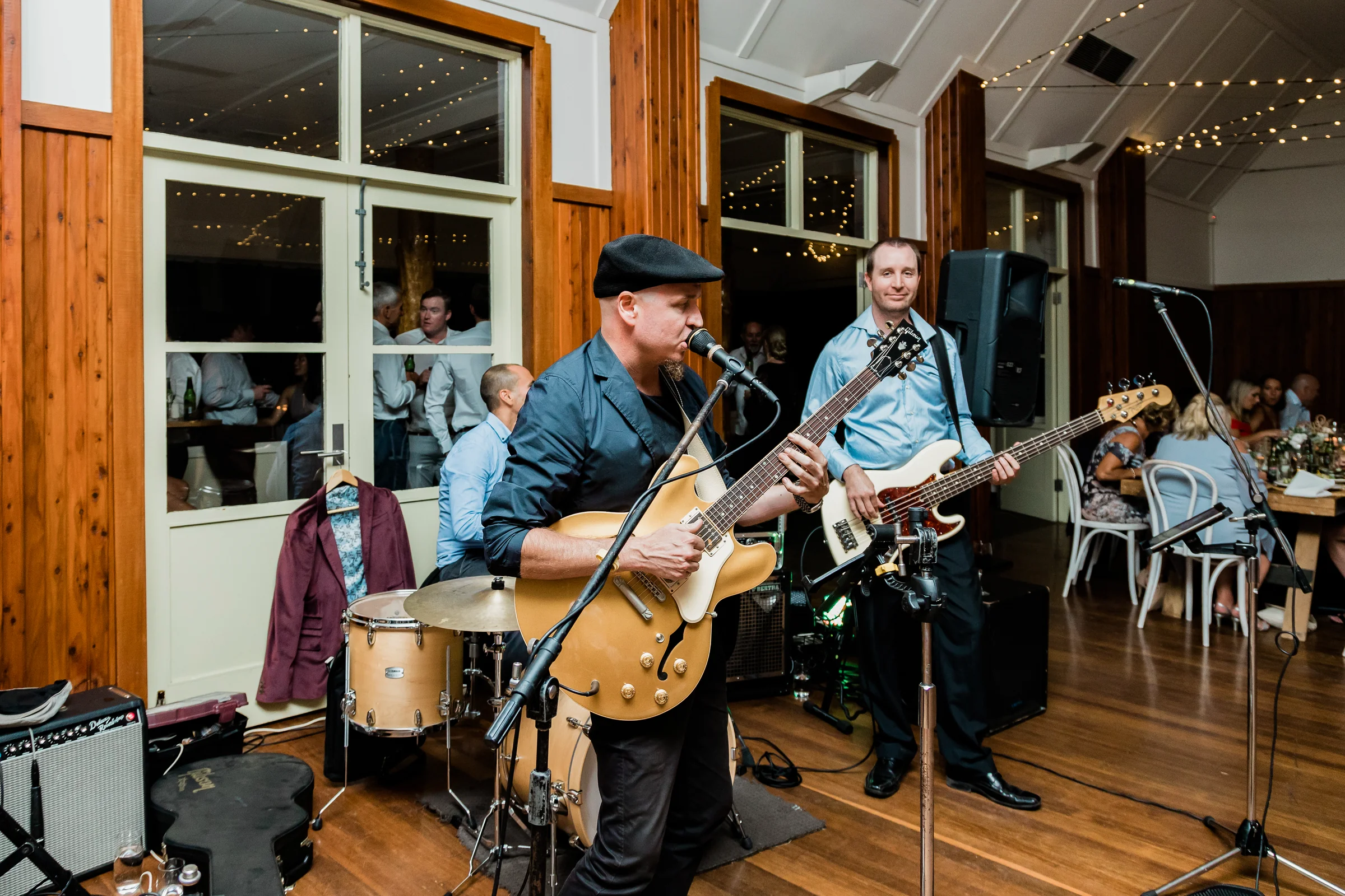 Musicians performing at an event
